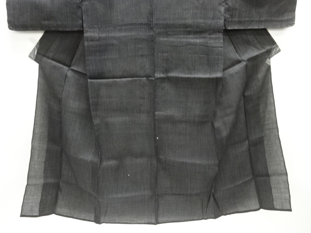 アンティーク 本場能登上布 縞織り出し男物着物